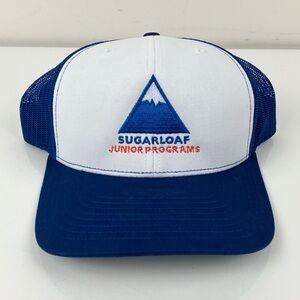 Sugarloaf Junior Programs Maine Ski Mountain Mesh Strapback Trucker Hat Logo